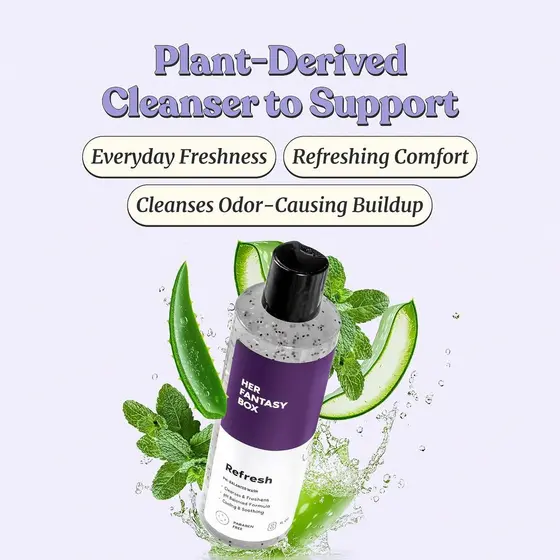 CaixaFantasiaEla | Gel de Limpeza Yoni à Base de Plantas Refresh (Equilíbrio do pH) - Pacote com 3