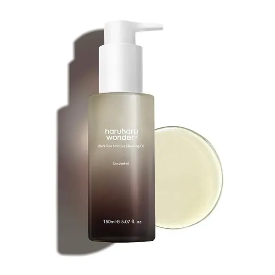 HARUHARUwonderRiceMoistureOil, Duplo, Removedor de Maquiagem Diário, Limpador de Poros e Oleosidade, Ski Coreano