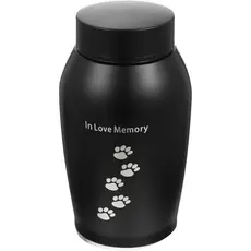 Urna Memorial para Animais de Estimação em Aço Inoxidável VANZACK para Cinzas, Jarra Cinerária Polida e Lisa, Lembrança