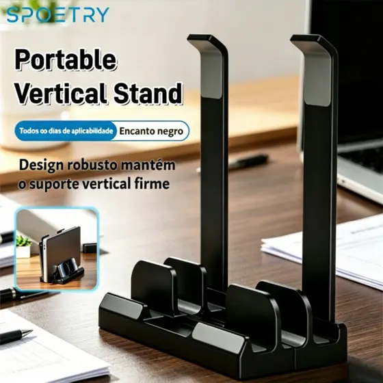 Portable Vertical Stand for iPad and Tablet with Adjustable Notebook Tablte Ergonomic Non-slip Lightweight and Portable