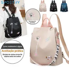 Mochila Bolsa Escolar De Grande Capacidade P/ Estudante Feminina Impermeável