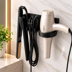 Suporte SECADOR e CHAPINHA De Parede Organizador Porta Secador Com Suporte Para Cabos sem precisar furar