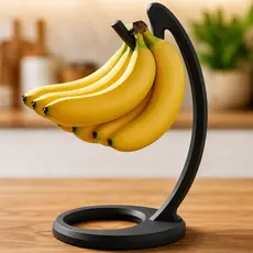 Suporte Mesa Fruteira Gancho para Pendurar BANANAS Multiuso Preto