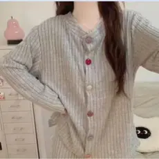 Ano novo engrossado Cashmere feminino Homewear terno coreano estilo simples primavera verão outono inverno pijamas