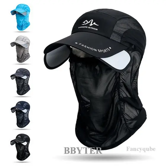 Chapéu De Pesca BBYTER Verão Proteção UV Pescador De Secagem Rápida Dobrável Acampamento Caminhada Sol Ajustável Homem