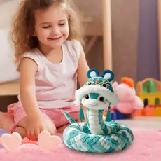 Brinquedo De Cobra De Pelúcia Design Chinês 2025 Ano Da Boneca Com Chapéu De Borla Mascote Do Zodíaco Sorte Presente Par