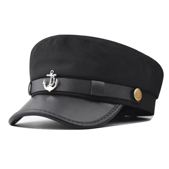 Âncora Chapéu Militar Âncora Chapéu Militar de Outono Inverno Bonito Boina de Mola Fina Estilo Boina Fina Fe