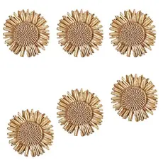 6 Peças de Anéis de Guardanapo Elegantes de Girassol, Design Único para Aprimorar Sua Experiência de Jantar