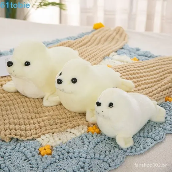 TOBIE Selo Boneca De Pelúcia , Travesseiro Animal Fofo Brinquedo Pele Macia Confortável Leão Marinho Plushie Aquário