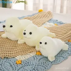 TOBIE Selo Boneca De Pelúcia , Travesseiro Animal Fofo Brinquedo Pele Macia Confortável Leão Marinho Plushie Aquário