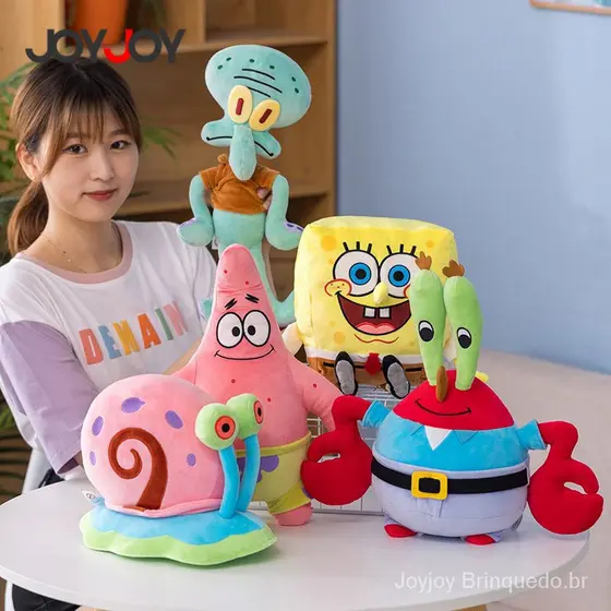 Bonecos De PelúCia Kawaii Bob Esponjas Patrick Star Squidward Tenteculos，Presente De Natal