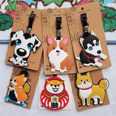 Corgi Shiba Inu Husky Spotted Dog Tag Bagagem de cachorro Passe de consignação