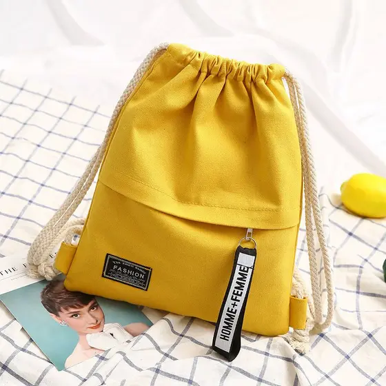 Mochila feminina versão coreana bolsa escolar bolsa de computador mochila com cordão mochila masculina feminina bolsa de