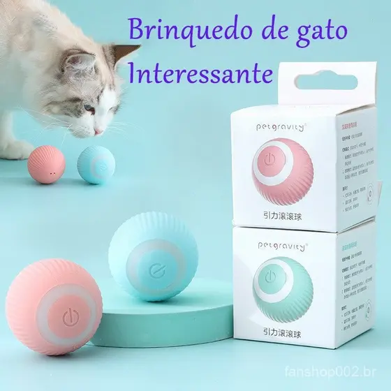 Brinquedo Inteligente Automático Elétrico para Gatos, Bola Rolante, Brinquedo Interativo para Treinamento de Gatos, Brin