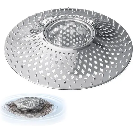 Protetor de Ralo de Banheira, Coletor de Cabelos para Ralo, Filtro de Aço Inoxidável para Ralo de Banheira e Chuveiro, p