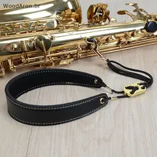WoodAron Saxofone Ajustável Com Pescoço Almofadado Correia De Couro Sax Harness Suspensão br