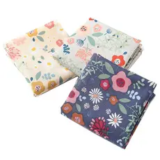 3 Pçs 34x34cm 100 % Algodão Flor Impresso Lenços Femininos Lenço Quadrado Chá Festa Favores Para Senhoras Presente De Ca