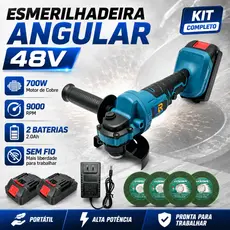 Esmerilhadeira A Bateria 4 Disco Esmerilhadeira Lixadeira 100MM 48V