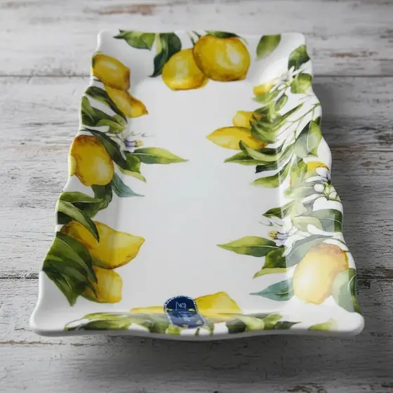 Travessa De Melamina Bellagio Sicília Limão 44x22cm 2800ml