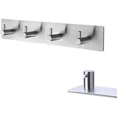 Ganchos Autoadesivos de Aço Inoxidável, Suporte de Parede Resistente, Suporte para Chaves e Toalhas para Banheiro, Sala
