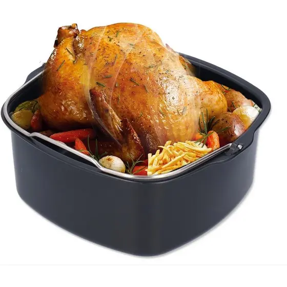 Acessório para Air Fryer, Forma Antiaderente para Bolo de 7in/8in, Assadeira para Pizza e Pão Air Fryers Padrão de