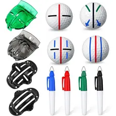Joyberg Kit de 8 Marcadores de Bolas de Golfe, 4 Estênceis para Marcadores de Bolas de Golfe e 4 Marcadores Coloridos pa