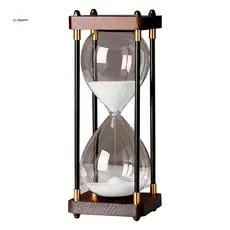Ampulheta Grande 60 Minutos , De Vidro Arco-Íris Presente , Para Casa , Mesa , Branco