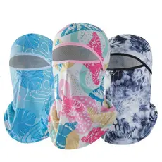 1PC Esportes De Verão Legal Balaclava Gelo Seda Ciclismo Boné Facial Completo Proteção Anti-Uv Capa Headwear Sol Cabeça