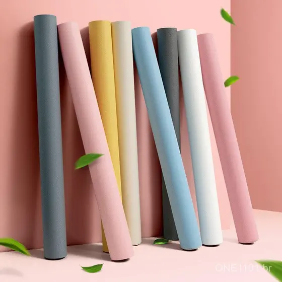 Papel de parede espesso para quarto, papel de parede autoadesivo de cor sólida, papel de parede decorativo à prova d'águ
