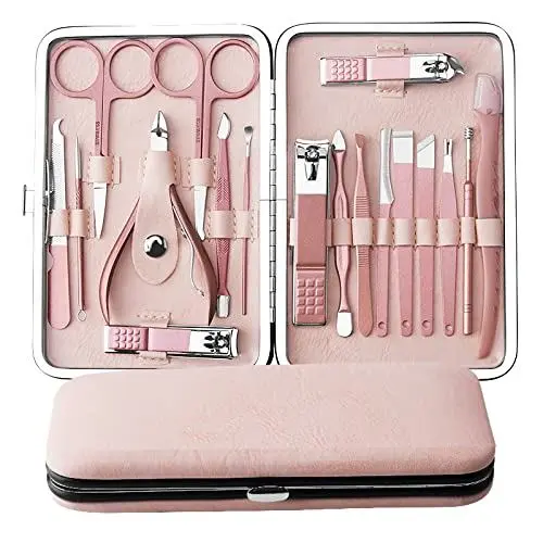 Conjuntos de Manicure para Mulheres, Presente, Conjunto de Manicure Profissional, Cortadores de Unhas, Kit de Manicure,