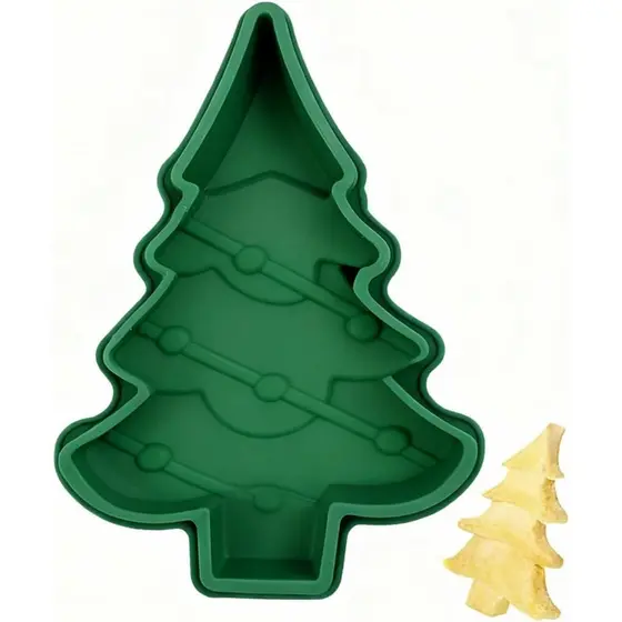 Forma de Bolo em Forma de Árvore de Natal, Molde de Silicone 3D para Bolo, Formas de Silicone para Assar, de Bolo