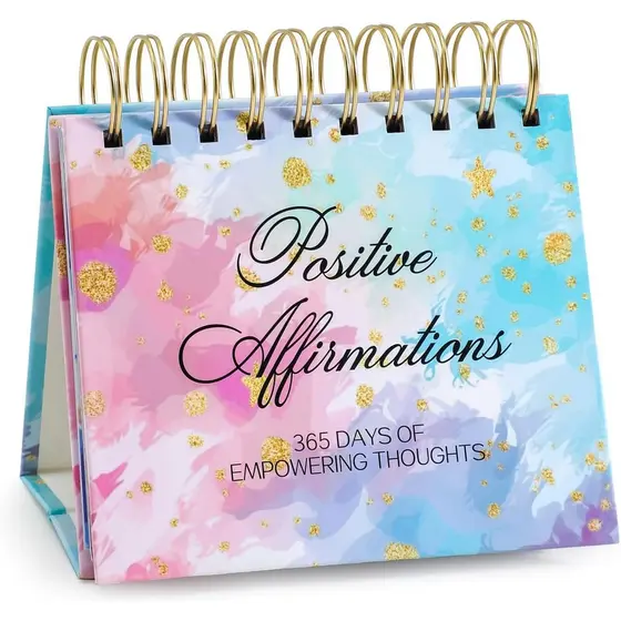 Calendário de Mesa Motivacional, Calendário Perpétuo de Mesa com Frases Inspiradoras - Uma Página por Dia com Afirmações