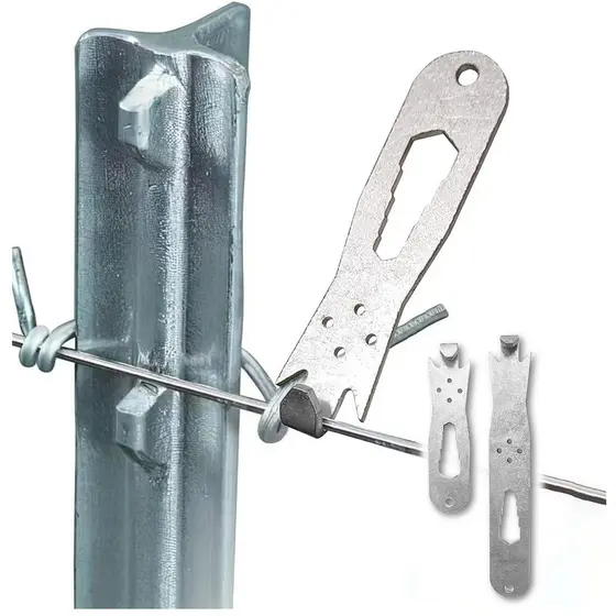 Conjunto de Ferramentas para Torcer Arame de Cerca QMARK, Ferramenta de Fixação para Poste T, Aço Inoxidável, 3,8 e 6,0