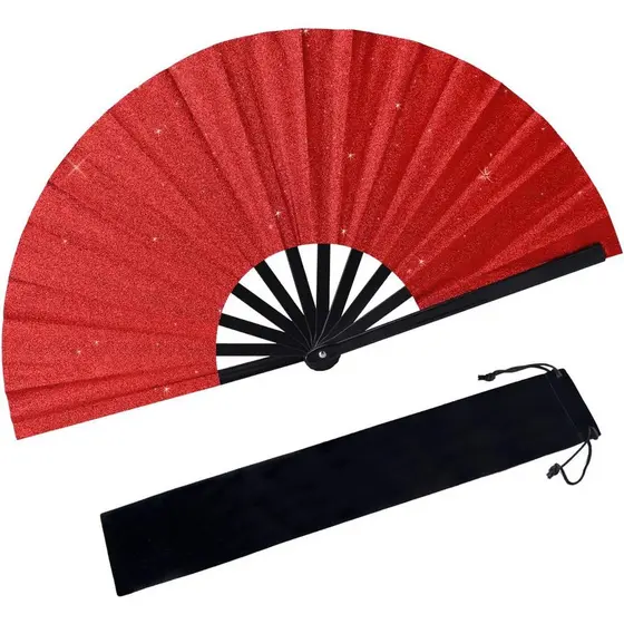 Clacking Fans for Line Dancing Popping Fan Boots on The Ground Fan Folding Hand Fans for Club,Performance,Party,Festival