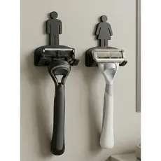 Suporte Prestobarba Parede Fita 3M Organizador Banheiro Barbeador Gilete Masculino Feminino Lâmina