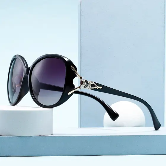 XILANG óculos de sol com cabeça de raposa, cravejado de diamantes, óculos de sol femininos da moda europeia e americana,