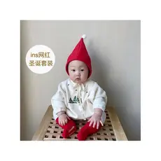 Bebê bebê estilo inverno forro de lã roupas de natal macacão bebê 2025 estilo outono macacão de bebê com chapéu