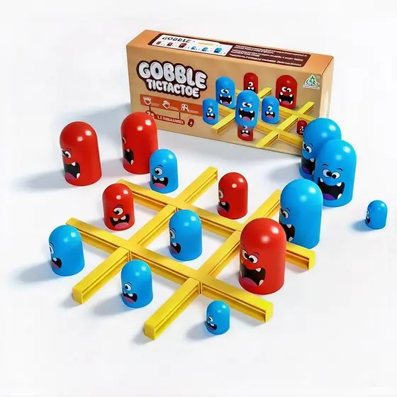 Jogo Tic Tac Toe - Quebra-cabeça Empilhável de 3 Camadas |   Jogo Interativo para Crianças de 3 a 8 Anos e Adultos |   I
