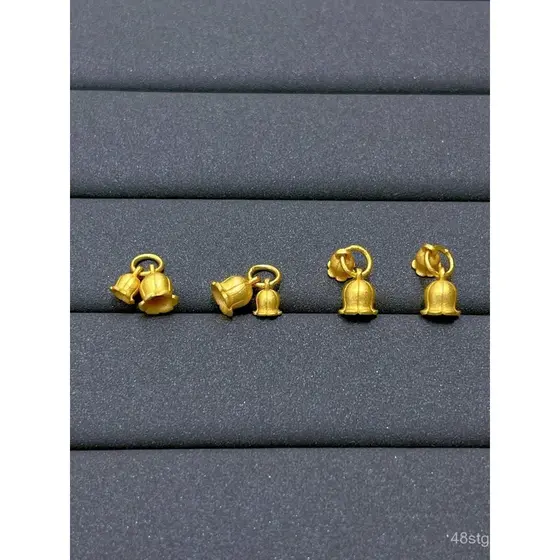 Pingente de lírio-do-vale em prata antiga s925 banhado a ouro, acessórios de lótus unidos, pulseira DIY, colar de corda