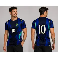 Camisa Camiseta Brasil Azul Torcedor Copa do Mundo 2026 Dry Fit