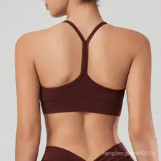Top de yoga sem costas em formato de Y para mulheres, adequado para fitness, corrida, atividades ao ar livre, à prova de
