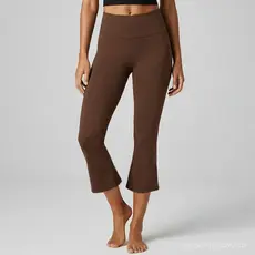 Calças femininas de verão de alta elasticidade, levemente largadas, respiráveis, de corte justo, adequadas para treiname