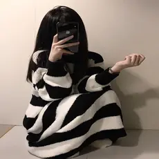 2024 novo estilo doce listrado camisola feminina Coral velo flanela solto quente pijamas feminino longo roupas para casa