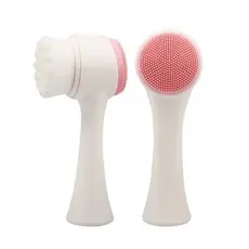 Escova de Limpeza Facial 2 em 1 Rotina de Auto Cuidado Limpeza de Pele Skincare