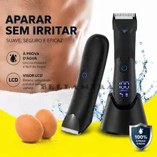 Barbeador Masculino Aparador De Pelos Corporal Sem Fio Elétrico À Prova D'água Recarregável