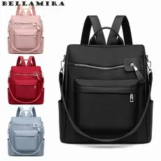 Mochila Antifurto Feminina Bolsa Nylon Impermeável 2 Ajustável Alças, Adequado Para Ir Ao Trabalho E À Escola