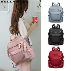 Mochila Anti-roubo Multifuncional Feminina Nylon Pano Impermeável Mochila De Estudante Mochila De Grande Capacidade