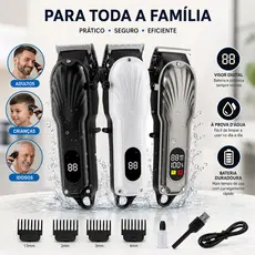 Máquina De Acabamento Profissional Original Barbeador Elétrico Máquina De Cortar Cabelo Profissional Tela Digital LCD