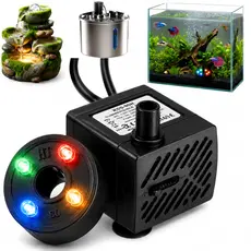 Bomba de Aquário Com Led Submersa Bivolt Bombinha Fonte Aquário Pet Gato - Oferta