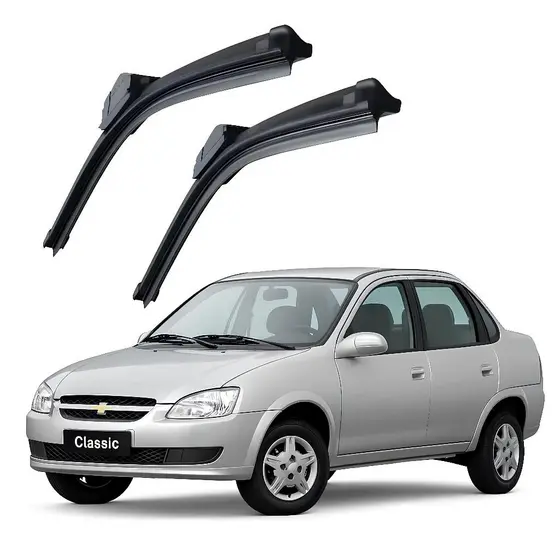 Par Palheta Limpador Para-brisa Corsa Classic 95 a 2016 18” Dianteira Alta Durabilidade